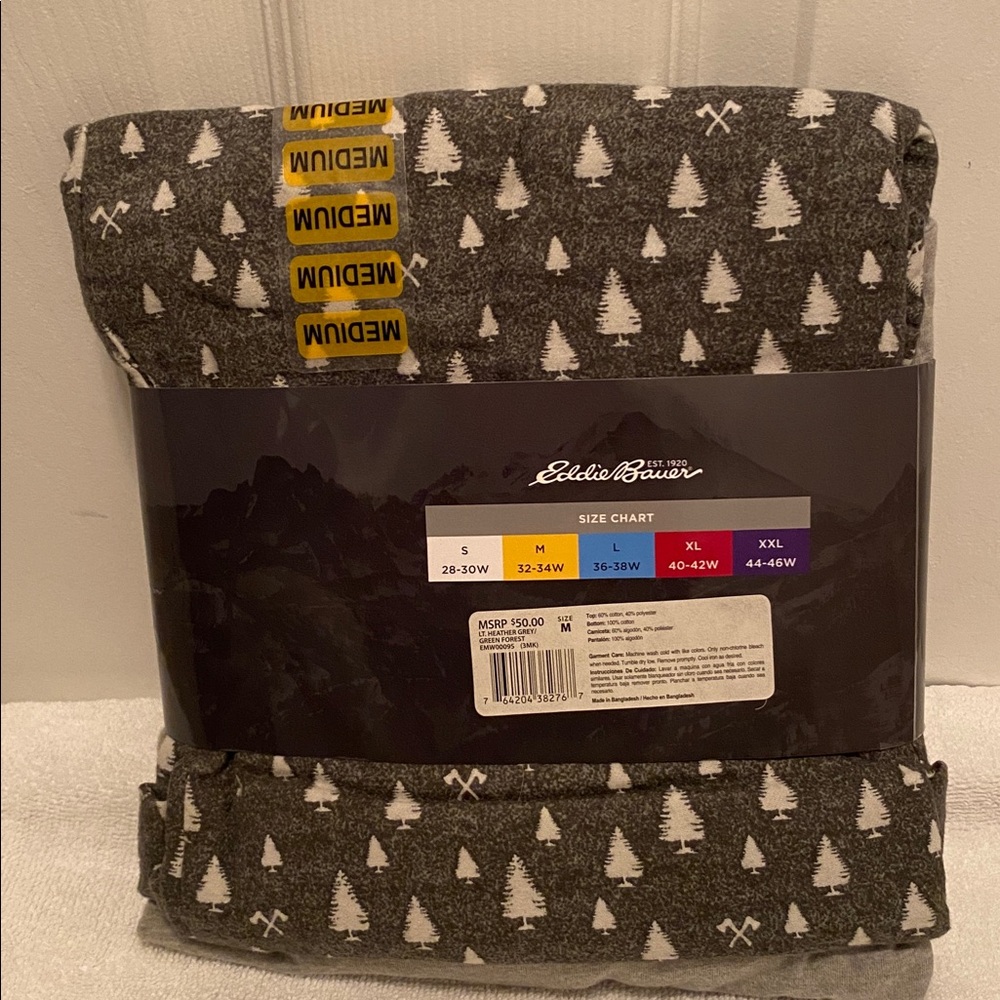 Eddie Bauer Light Heather Grey Two-Piece Sleep Set…size Medium - Picture 2 of 4